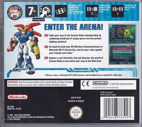 Custom Robo Arena - Nintendo DS (A Grade) (Genbrug)